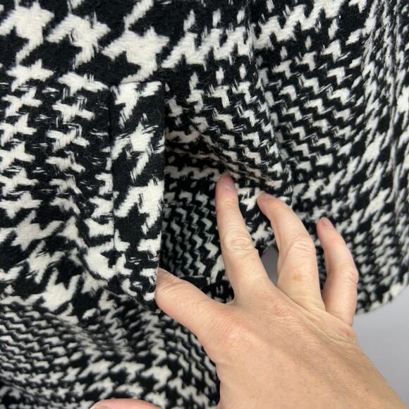 ELOQUII Black White Single Button Woven Houndstooth Coat Plus Size 18/20 Winter - Picture 5 of 7